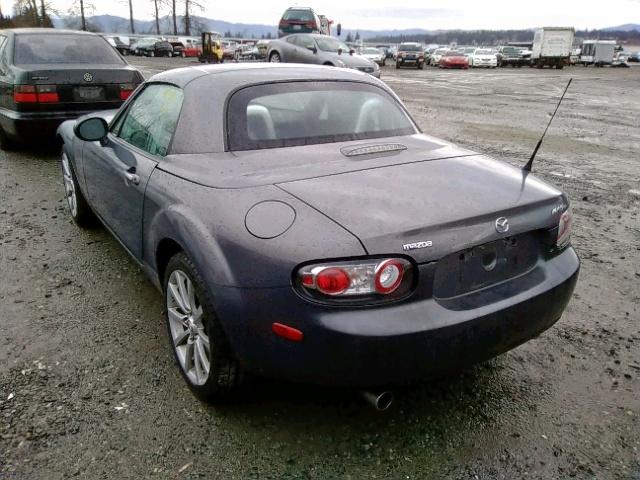 JM1NC26F780146041 - 2008 MAZDA MX-5 MIATA GRAY photo 3