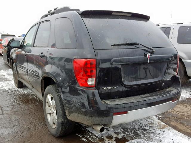 2CKDL73F766114524 - 2006 PONTIAC TORRENT BLACK photo 3