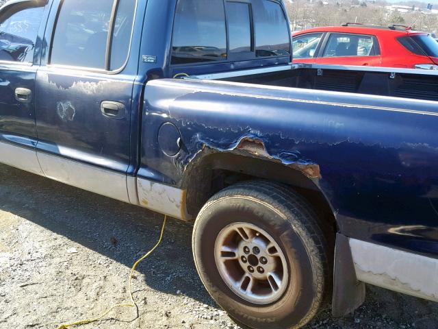 1B7GL2AX3YS646551 - 2000 DODGE DAKOTA QUA BLUE photo 10