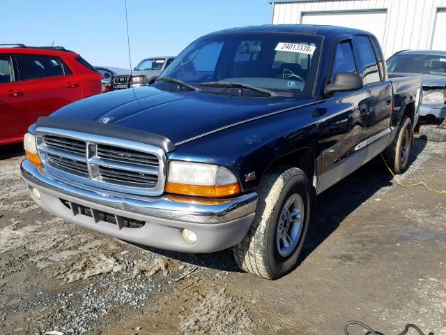 1B7GL2AX3YS646551 - 2000 DODGE DAKOTA QUA BLUE photo 2