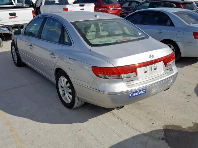 KMHFC46F17A214709 - 2007 HYUNDAI AZERA SE SILVER photo 3