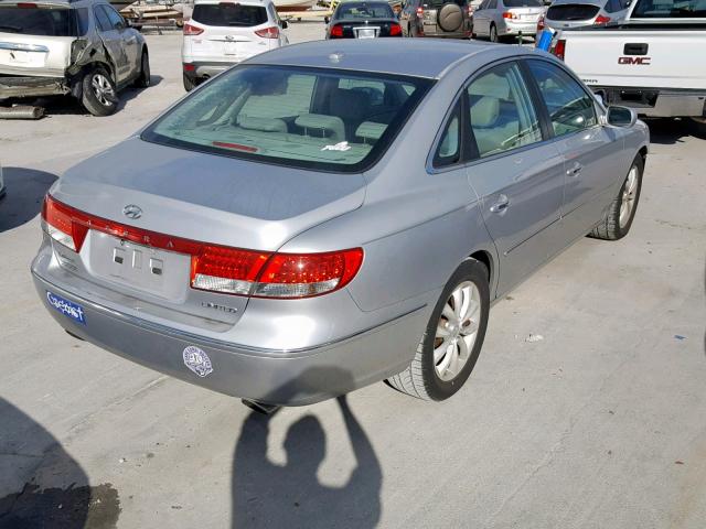 KMHFC46F17A214709 - 2007 HYUNDAI AZERA SE SILVER photo 4