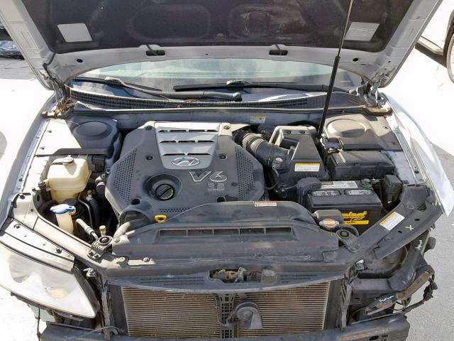 KMHFC46F17A214709 - 2007 HYUNDAI AZERA SE SILVER photo 7