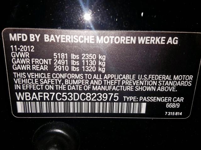 WBAFR7C53DC823975 - 2013 BMW 535 I BLACK photo 10