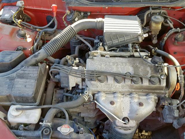 2HGEJ6435VH004205 - 1997 HONDA CIVIC CX RED photo 7