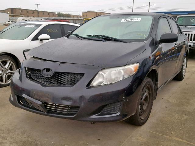 1NXBU4EE4AZ308044 - 2010 TOYOTA COROLLA BA BLACK photo 2