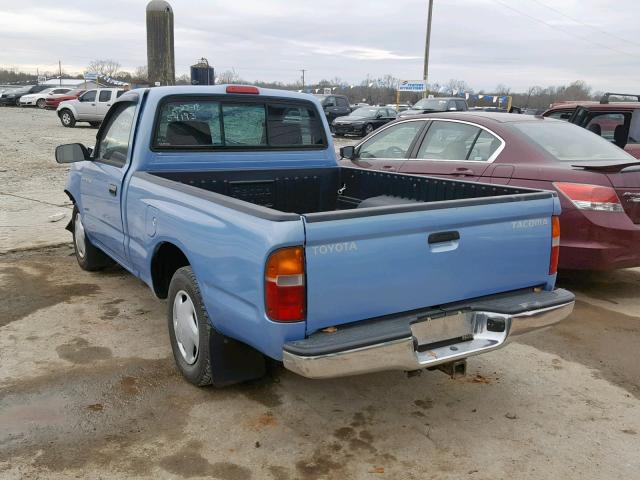 4TANL42N5WZ111446 - 1998 TOYOTA TACOMA BLUE photo 3