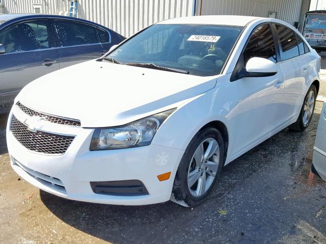 1G1P75SZ4E7440149 - 2014 CHEVROLET CRUZE WHITE photo 2