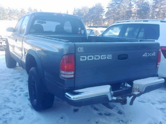 1B7GG22N71S336250 - 2001 DODGE DAKOTA GRAY photo 3