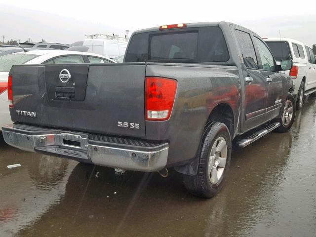 1N6AA07A76N506367 - 2006 NISSAN TITAN XE CHARCOAL photo 4