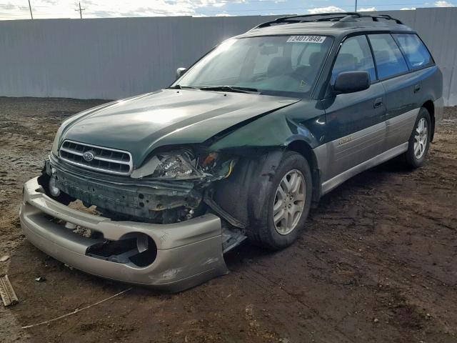 4S3BH665927650902 - 2002 SUBARU LEGACY OUT GREEN photo 2