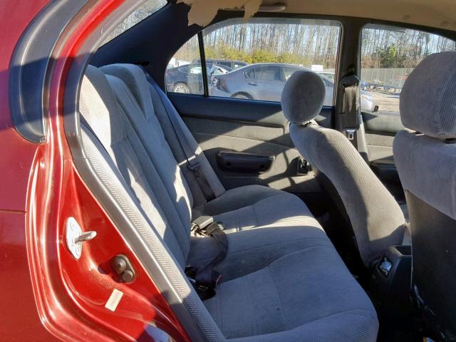 2T1BB02E4TC154152 - 1996 TOYOTA COROLLA DX RED photo 6