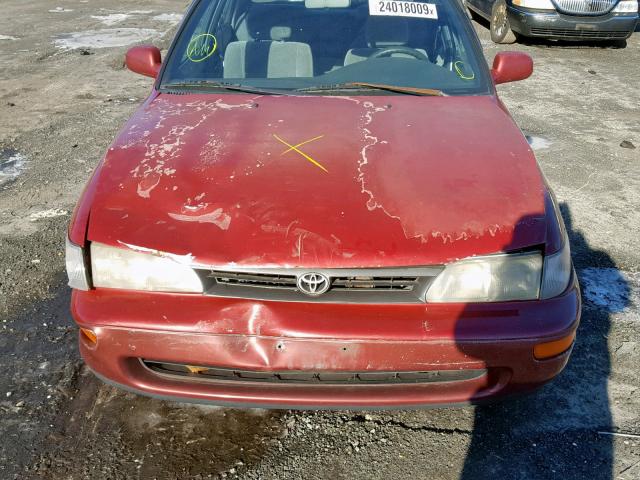 2T1BB02E4TC154152 - 1996 TOYOTA COROLLA DX RED photo 7