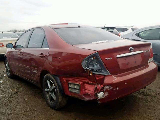 4T1BE32K75U433854 - 2005 TOYOTA CAMRY LE RED photo 3