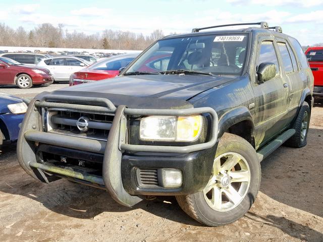 JN8DR09Y24W914354 - 2004 NISSAN PATHFINDER BLACK photo 2