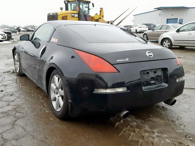 JN1AZ34D84M100017 - 2004 NISSAN 350Z COUPE BLACK photo 3