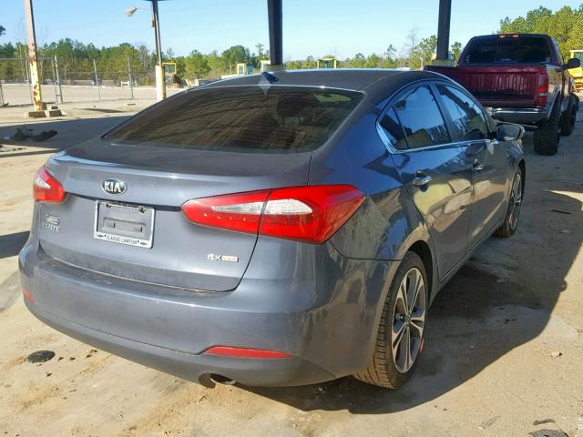 KNAFZ4A86F5378604 - 2015 KIA FORTE EX GRAY photo 4