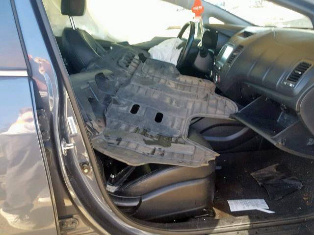 KNAFZ4A86F5378604 - 2015 KIA FORTE EX GRAY photo 5