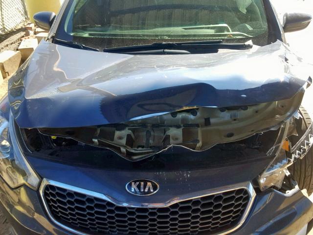 KNAFZ4A86F5378604 - 2015 KIA FORTE EX GRAY photo 7