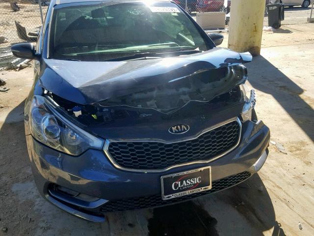 KNAFZ4A86F5378604 - 2015 KIA FORTE EX GRAY photo 9