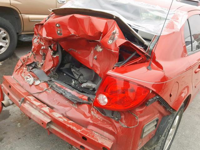 1G1AL55F467657964 - 2006 CHEVROLET COBALT LT RED photo 9