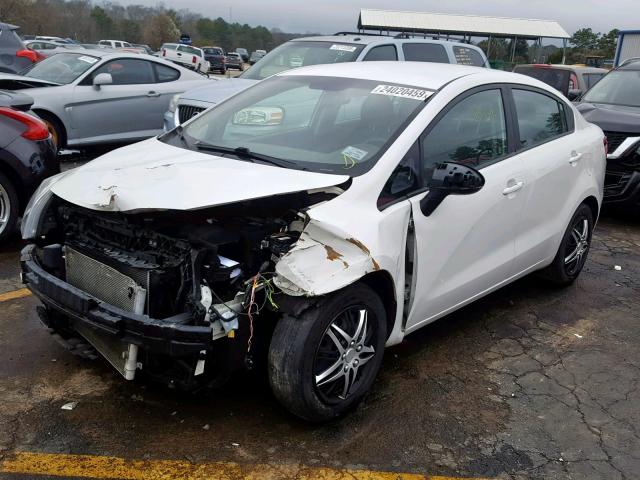 KNADM4A37D6148698 - 2013 KIA RIO LX WHITE photo 2