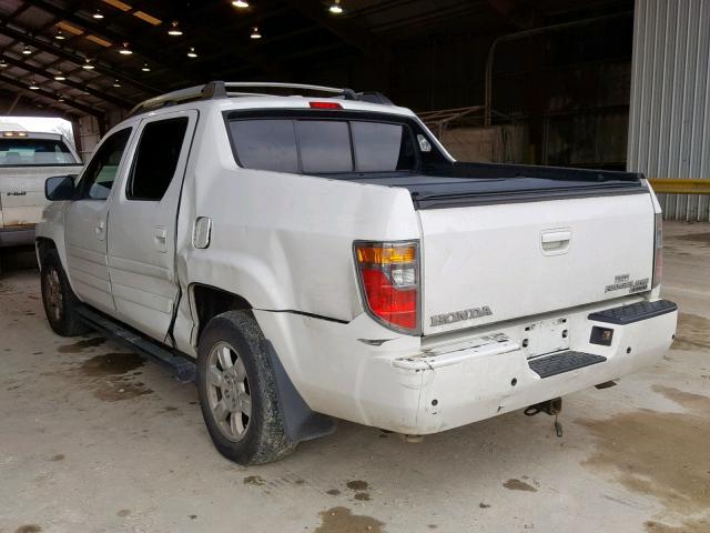 2HJYK165X6H512094 - 2006 HONDA RIDGELINE WHITE photo 3