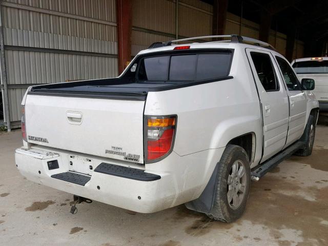 2HJYK165X6H512094 - 2006 HONDA RIDGELINE WHITE photo 4