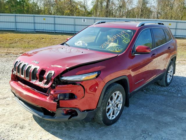 1C4PJLCS7GW135946 - 2016 JEEP CHEROKEE L RED photo 2