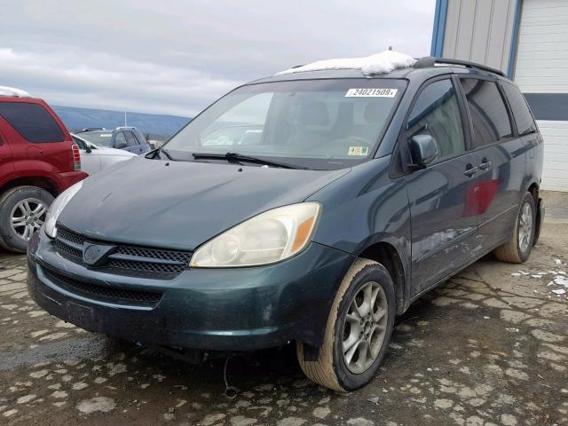 5TDZA22C34S057075 - 2004 TOYOTA SIENNA XLE GREEN photo 2