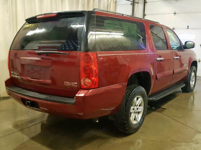 1GKFK26339R195655 - 2009 GMC YUKON XL K MAROON photo 4