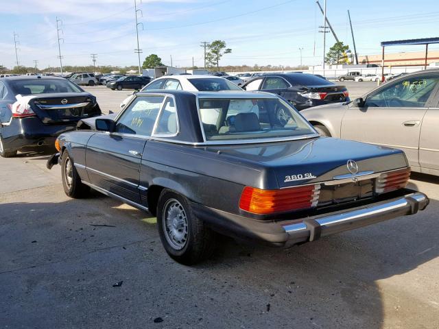 WDBBA45A4EA007466 - 1984 MERCEDES-BENZ 380 SL BLACK photo 3