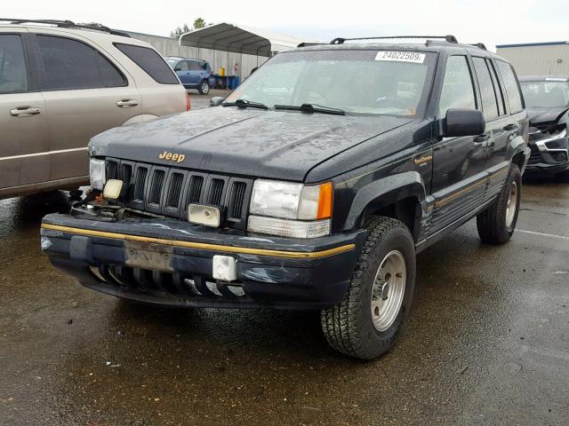 1J4GZ78Y6SC674138 - 1995 JEEP GRAND CHER BLACK photo 2