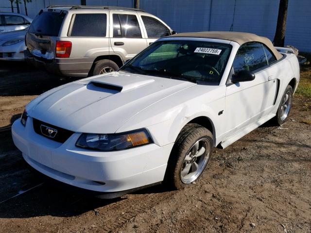 1FAFP45X72F128714 - 2002 FORD MUSTANG GT WHITE photo 2