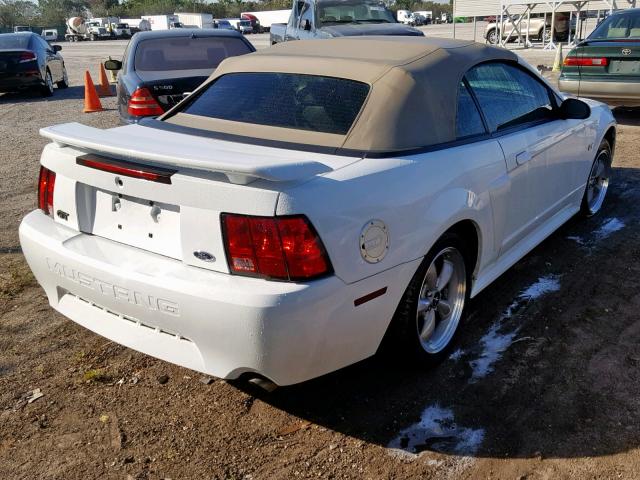 1FAFP45X72F128714 - 2002 FORD MUSTANG GT WHITE photo 4