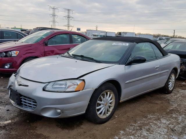 1C3EL55R22N338656 - 2002 CHRYSLER SEBRING LX SILVER photo 2