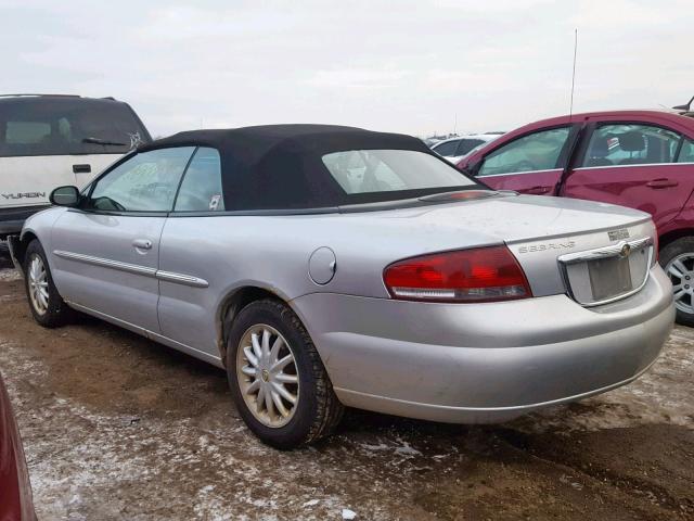 1C3EL55R22N338656 - 2002 CHRYSLER SEBRING LX SILVER photo 3