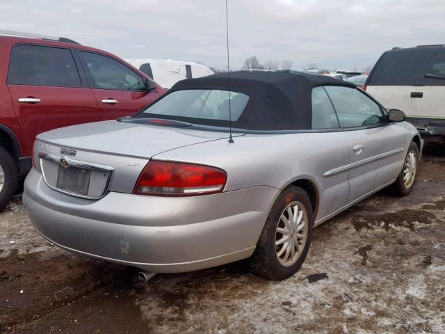 1C3EL55R22N338656 - 2002 CHRYSLER SEBRING LX SILVER photo 4