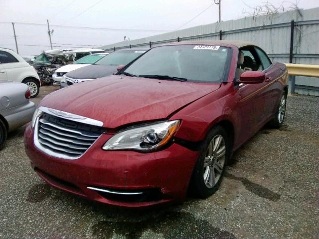 1C3BCBEG0CN289149 - 2012 CHRYSLER 200 TOURIN MAROON photo 2