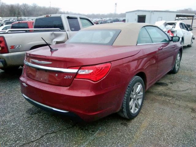 1C3BCBEG0CN289149 - 2012 CHRYSLER 200 TOURIN MAROON photo 4