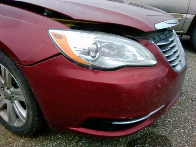 1C3BCBEG0CN289149 - 2012 CHRYSLER 200 TOURIN MAROON photo 9