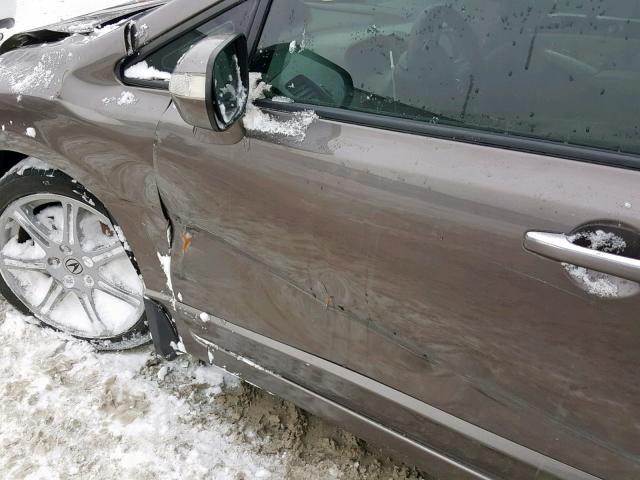 2HHFD5F74AH200289 - 2010 ACURA CSX TECHNO SILVER photo 9