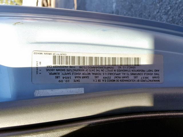 3VWPG3AG4AM007536 - 2010 VOLKSWAGEN NEW BEETLE Mavi foto 10