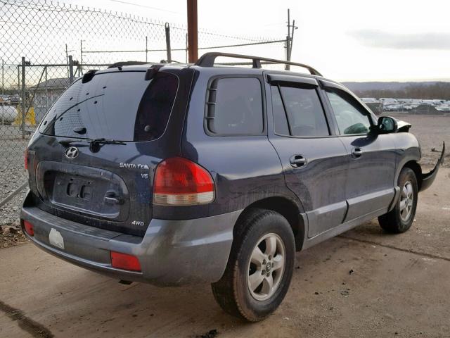 KM8SC73D35U884051 - 2005 HYUNDAI SANTA FE G BLUE photo 4