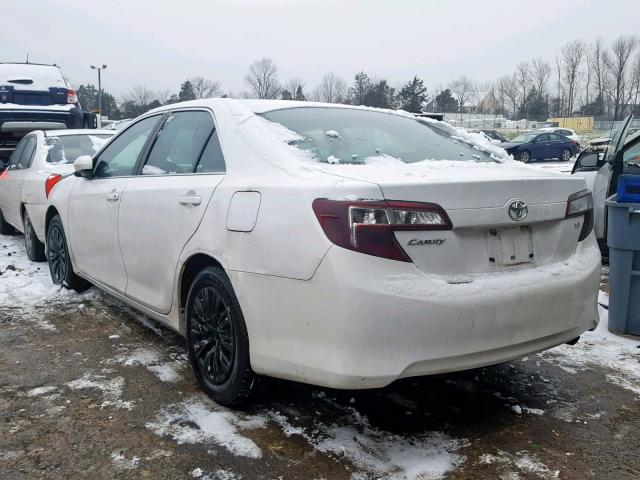 4T1BF1FK3DU220801 - 2013 TOYOTA CAMRY L WHITE photo 3