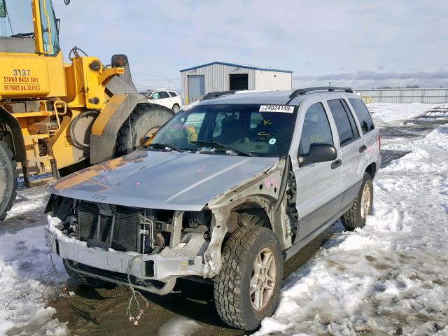 1J4GW48S74C341727 - 2004 JEEP GRAND CHER GRAY photo 2