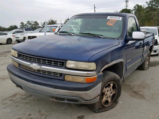 1GCEK14T0XZ114922 - 1999 CHEVROLET SILVERADO BLUE photo 2