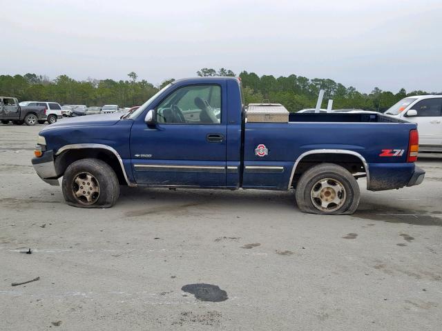 1GCEK14T0XZ114922 - 1999 CHEVROLET SILVERADO BLUE photo 9