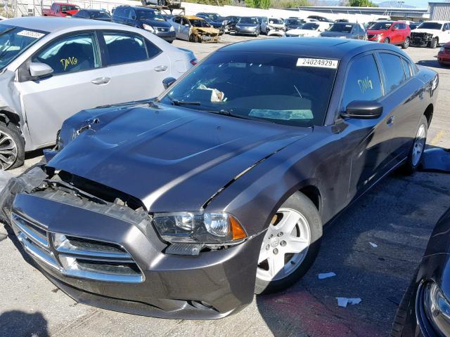 2C3CDXHG5EH362649 - 2014 DODGE CHARGER SX SILVER photo 2