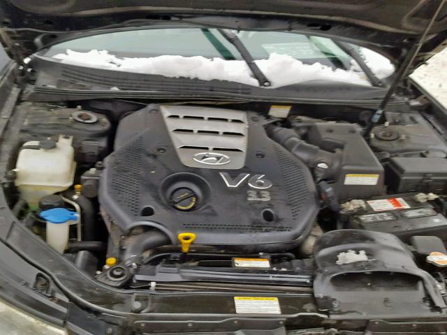 5NPEU46F66H009472 - 2006 HYUNDAI SONATA GLS BLACK photo 7